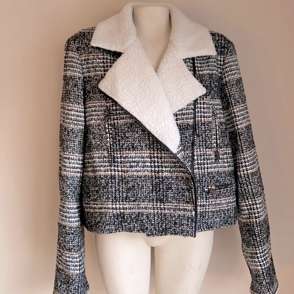Women’s houndstooth tweed style Jacket XXL NWT